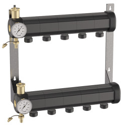Collecteur géothermie prémonté 8 circuits Entraxe 100mm