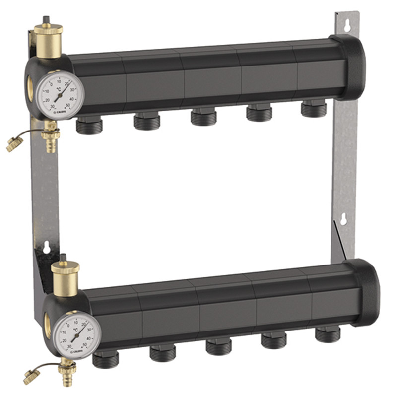 Collecteur géothermie prémonté 8 circuits Entraxe 100mm