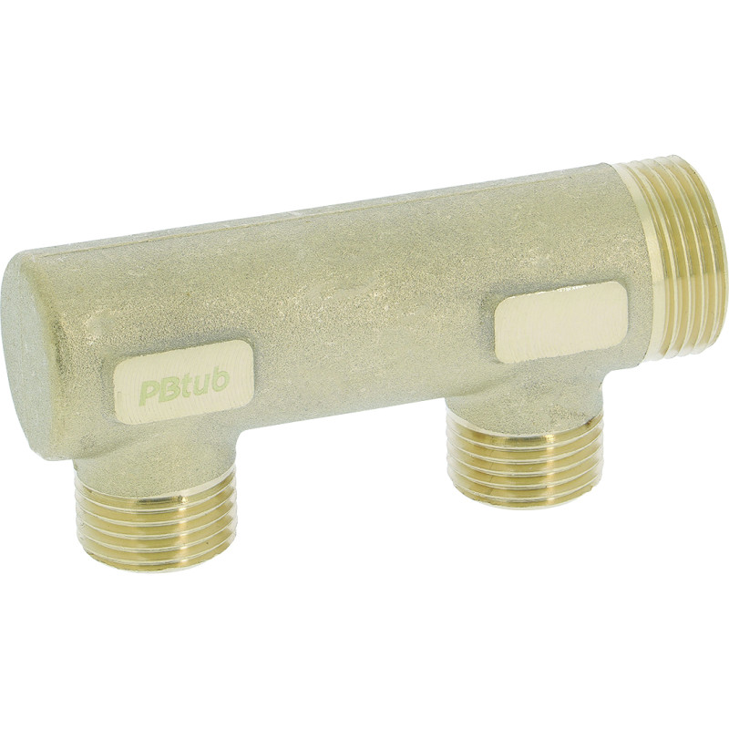 Collecteur borgne en laiton - 2 sorties 1/2"M