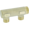 Collecteur borgne en laiton - 2 sorties 1/2"M