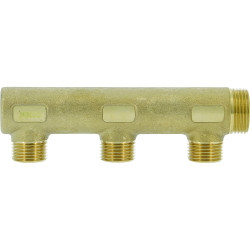 Collecteur borgne en laiton - 3 sorties 1/2"M