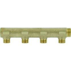 Collecteur borgne en laiton - 4 sorties 1/2"M