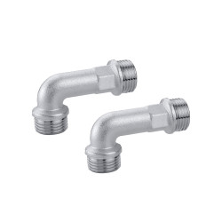 Coude 90° Chr 1/2"MM. Øint14,5 robinet de radiateur