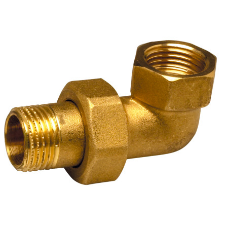 Coude Union 3/8"MF3 pièces laiton à visser sphéro-conique