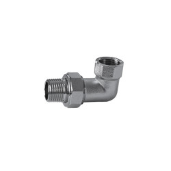 Coude Union 3/4"MF  Nickelé3 pièces laiton à visser sphéro-conique