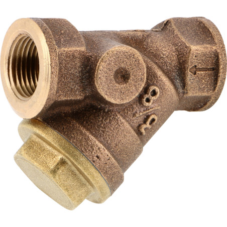 Filtre à tamis 1" certifié ACS. Corps bronze, cartouche inox