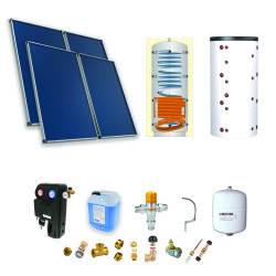 Pack D-SSC 500L hte t°-ECS semi-instant.-4 panneaux-fix. toit. inclinée+ access.