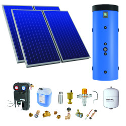 Pack E-SSC 400L moyenne t°-ECS instant. -4 panneaux-fix. surface plate + access