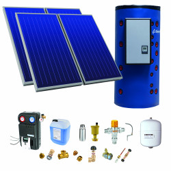 Pack E-SSC 500L moyenne t°-ECS instant.-4 panneaux-fix. toit. inclinée+ access.