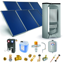 Pack Cylios CESI – ballon 800 L, 6 capteurs, fixation toit plat/sol