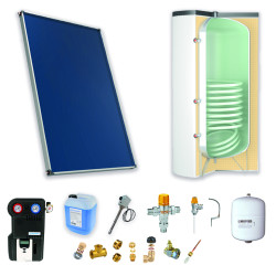 Pack A-CESI avec appoint élec.200L blanc-1 panneau-fix. toit. plate+ access.