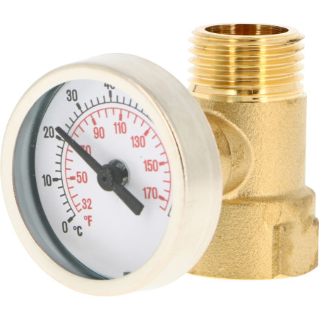 Porte-Thermo+Thermomètre 1/2"