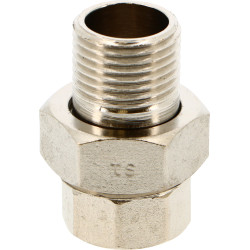 Raccord  1/2"MF  Nickelé3 pièces laiton à visser sphéro-conique