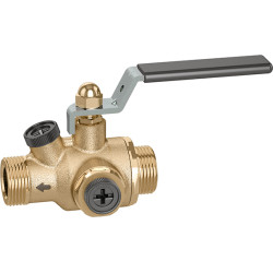 Vanne à Sphère, Clapet Extractible 1/2"M ACS PN10 Tmax +90°C