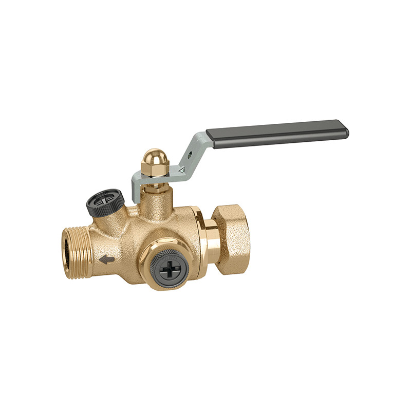 Vanne à Sphère,Clapet 3/4"M Ecr.Tournant ACS PN10 Tmax +90°C
