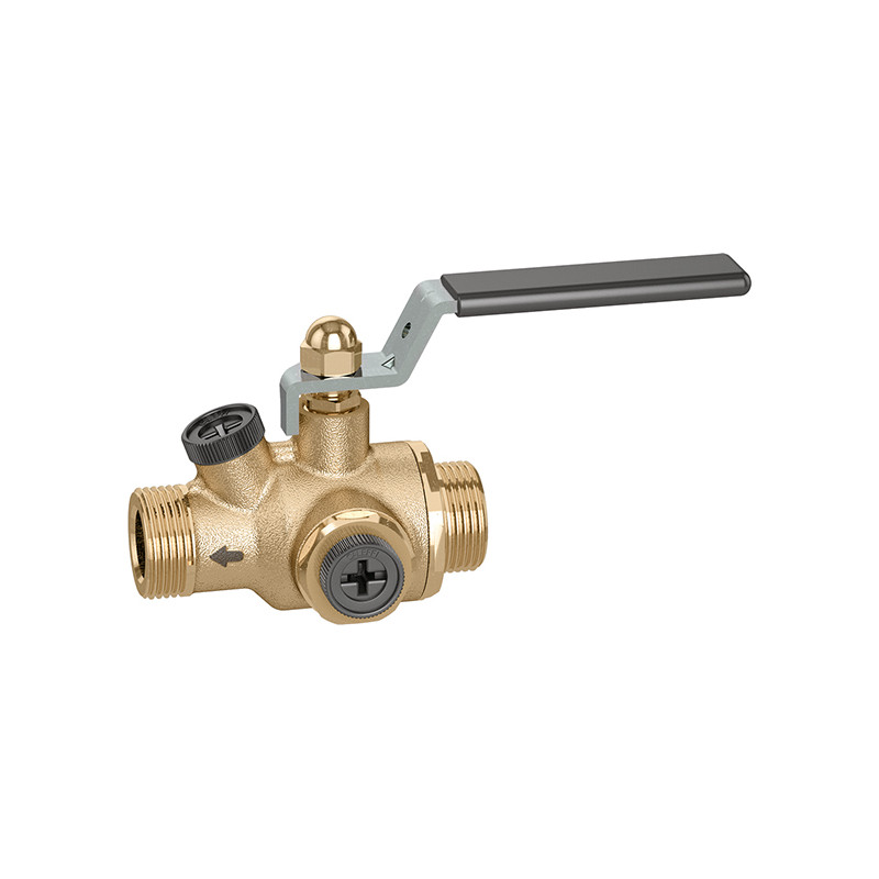 Vanne à Sphère, Clapet Extractible 3/4"M ACS PN10 Tmax +90°C