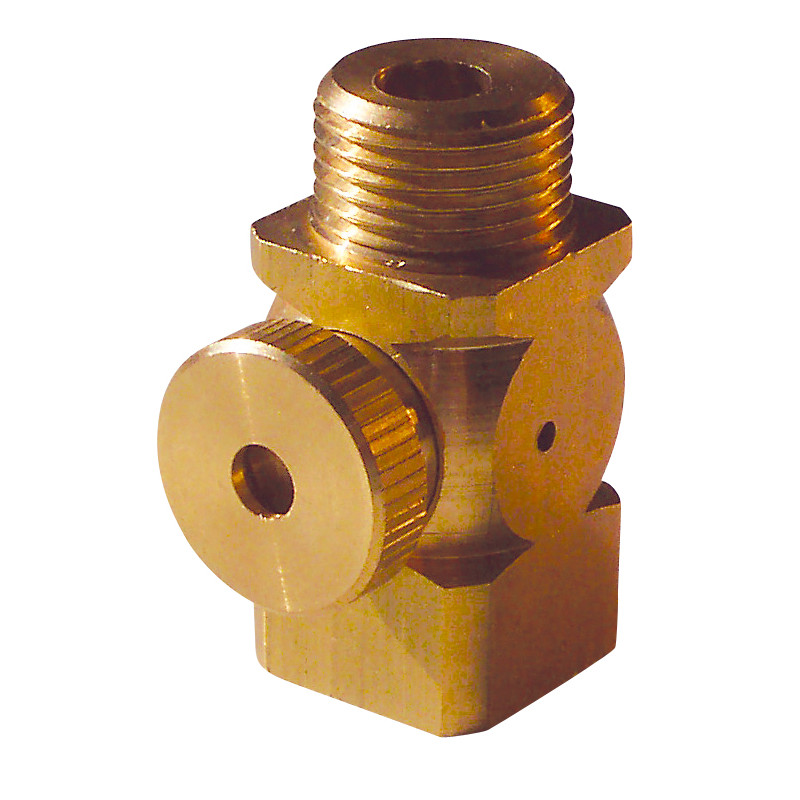 Robinet Isolement 1/4" à molette pour manomètre, hrydromètre