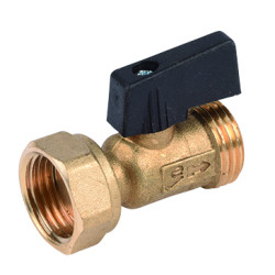 Vanne à sphère laiton 1/2'' pour dérivation de collecteur