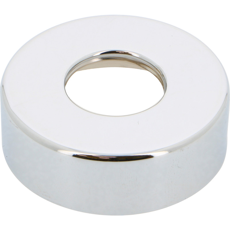 1 rosace cylindrique chromée 20/27 - rosace + raccord exc. + joint en sachet