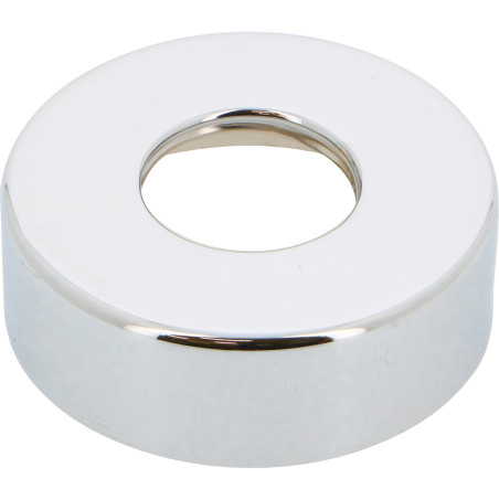 1 rosace cylindrique chromée 20/27 - rosace + raccord exc. + joint en sachet
