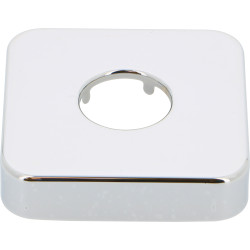 1 rosace carrée chromée 20/27 - rosace + raccord exc. + joint en sachet