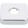 1 rosace carrée chromée 20/27 - rosace + raccord exc. + joint en sachet