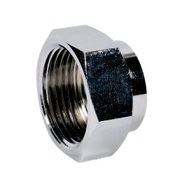 Manchon réduit Chromé 240G FF 1/2"-3/8"Raccord Laiton Chromé à visser