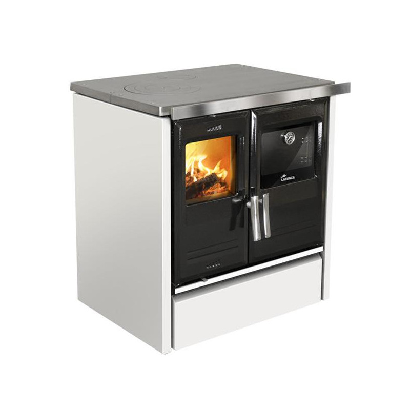 LACUNZA Cuisinière à bois ETNA5TBLANCTIRFR.EXT