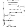 Cuadro tres mitigeur pour lavabo
