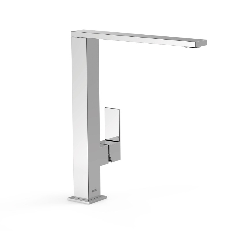 Cuadro tres mitigeur haut avec manette laterale pour lavabo