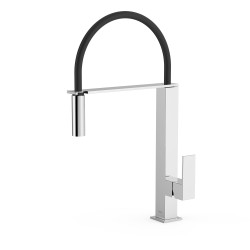 Cuadro tres mitigeur a bec flexible pour cuisine