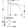 Cuadro tres mitigeur haut pour lavabo