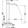 Cuadro tres mitigeur xxl pour lavabo