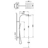 Cuadro tres ensemble mitigeur mural a 2 voies pour douche