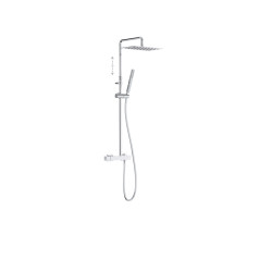 Cuadro tres ensemble mitigeur mural a 2 voies pour douche