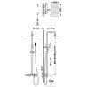 Cuadro tres ensemble mitigeur mural a 2 voies pour douche