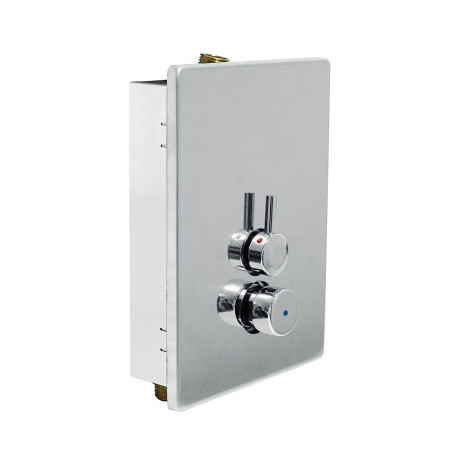 Tempotres robinet temporise encastre avec selecteur de temperature pour douche