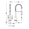Mitigeurs evier essential mitigeur a douche amovible et 2 types de jet pour la cuisine industrielle