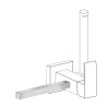 Accessoire porte serviettes pour robinet avec douche pour wc
