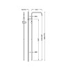 Barre de douche telescopique adaptable au robinet thermostatique mural avec connexion compatible