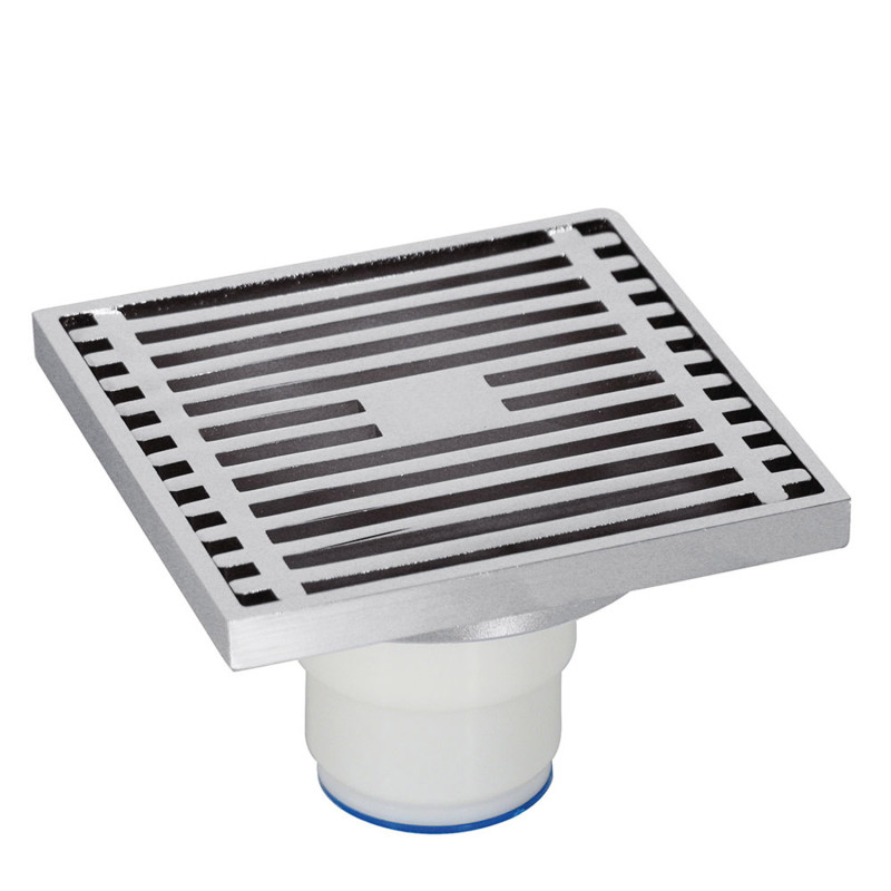 Avaloir avec bouchon de visite pour receveur de douche à carreler Aucu