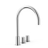 Study tres melangeur sur gorge pour lavabo