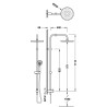 Ensemble de barre de douche sans robinet avec arrivee deau et pommeau