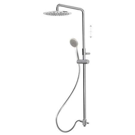 Ensemble de barre de douche sans robinet avec arrivee deau et pommeau