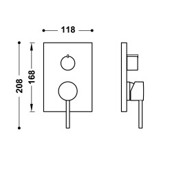 Max tres piece apparente pour boîtier encastre rapid box 2 voies