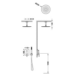 Max kit mitigeur encastre a 2 voies rapid box pour douche