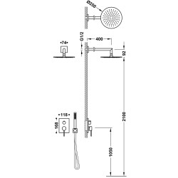 Max kit mitigeur encastre a 2 voies rapid box pour douche