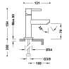 Base tres mitigeur pour lavabo