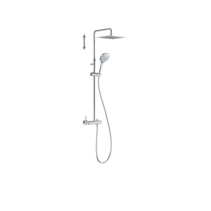 Lex tres ensemble mitigeur mural a 2 voies pour douche