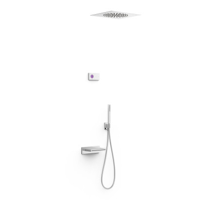 Shower technology kit robinet thermostatique electronique encastre a 3 voies shower technology blue edition pour baignoire et do